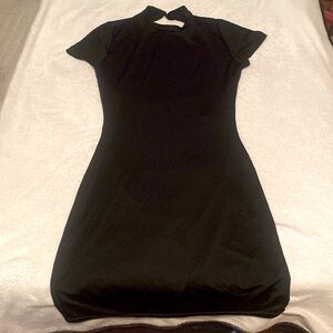 Black open backed dress size medium